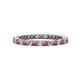 1 - Tiffany 2.00 mm Rhodolite Garnet and Lab Grown Diamond Eternity Band 