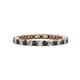 1 - Tiffany 2.00 mm Black and White Lab Grown Diamond Eternity Band 