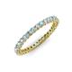 4 - Tiffany 2.00 mm Aquamarine and Lab Grown Diamond Eternity Band 