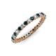 4 - Tiffany 2.00 mm London Blue Topaz and Lab Grown Diamond Eternity Band 