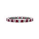 1 - Tiffany 2.00 mm Ruby and Lab Grown Diamond Eternity Band 