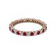 3 - Tiffany 2.00 mm Ruby and Lab Grown Diamond Eternity Band 