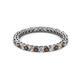 3 - Tiffany 2.00 mm Smoky Quartz and Lab Grown Diamond Eternity Band 