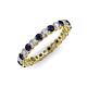 3 - Tiffany 2.40 mm Blue Sapphire and Lab Grown Diamond Eternity Band 