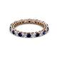 2 - Tiffany 2.40 mm Blue Sapphire and Lab Grown Diamond Eternity Band 