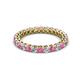 2 - Tiffany 2.40 mm Pink Sapphire and Lab Grown Diamond Eternity Band 
