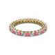 2 - Tiffany 2.40 mm Pink Tourmaline and Lab Grown Diamond Eternity Band 