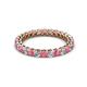 2 - Tiffany 2.40 mm Pink Tourmaline and Lab Grown Diamond Eternity Band 