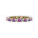 1 - Tiffany 2.40 mm Amethyst and Lab Grown Diamond Eternity Band 
