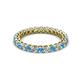 2 - Tiffany 2.40 mm Blue Topaz and Lab Grown Diamond Eternity Band 