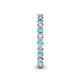 5 - Tiffany 2.40 mm Blue Topaz and Lab Grown Diamond Eternity Band 