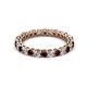2 - Tiffany 2.40 mm Red Garnet and Lab Grown Diamond Eternity Band 