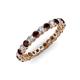 3 - Tiffany 2.40 mm Red Garnet and Lab Grown Diamond Eternity Band 