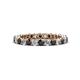 1 - Tiffany 2.40 mm Black and White Lab Grown Diamond Eternity Band 