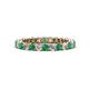 1 - Tiffany 2.40 mm Emerald and Lab Grown Diamond Eternity Band 