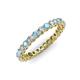 3 - Tiffany 2.40 mm Aquamarine and Lab Grown Diamond Eternity Band 