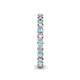 5 - Tiffany 2.40 mm Aquamarine and Lab Grown Diamond Eternity Band 