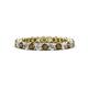 1 - Tiffany 2.40 mm Smoky Quartz and Lab Grown Diamond Eternity Band 