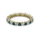 2 - Tiffany 2.40 mm London Blue Topaz and Lab Grown Diamond Eternity Band 