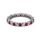 2 - Tiffany 2.40 mm Ruby and Lab Grown Diamond Eternity Band 