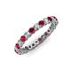 3 - Tiffany 2.40 mm Ruby and Lab Grown Diamond Eternity Band 
