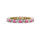 1 - Tiffany 2.40 mm Pink Sapphire and Lab Grown Diamond Eternity Band 