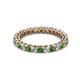 2 - Tiffany 2.40 mm Green Garnet and Lab Grown Diamond Eternity Band 