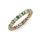 3 - Tiffany 2.40 mm Green Garnet and Lab Grown Diamond Eternity Band 