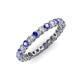 3 - Tiffany 2.40 mm Tanzanite and Lab Grown Diamond Eternity Band 