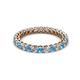 2 - Tiffany 2.40 mm Blue Topaz and Lab Grown Diamond Eternity Band 
