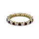2 - Tiffany 2.40 mm Red Garnet and Lab Grown Diamond Eternity Band 