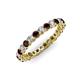 3 - Tiffany 2.40 mm Red Garnet and Lab Grown Diamond Eternity Band 