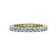 1 - Tiffany 2.40 mm Aquamarine and Lab Grown Diamond Eternity Band 