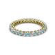 2 - Tiffany 2.40 mm Aquamarine and Lab Grown Diamond Eternity Band 