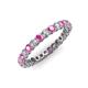 3 - Tiffany 2.40 mm Pink Sapphire and Lab Grown Diamond Eternity Band 