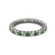 2 - Tiffany 2.40 mm Green Garnet and Lab Grown Diamond Eternity Band 