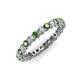 3 - Tiffany 2.40 mm Green Garnet and Lab Grown Diamond Eternity Band 
