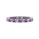 1 - Tiffany 2.40 mm Amethyst and Lab Grown Diamond Eternity Band 