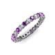 3 - Tiffany 2.40 mm Amethyst and Lab Grown Diamond Eternity Band 