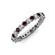 3 - Tiffany 2.40 mm Red Garnet and Lab Grown Diamond Eternity Band 