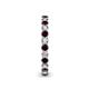 5 - Tiffany 2.40 mm Red Garnet and Lab Grown Diamond Eternity Band 