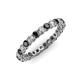 3 - Tiffany 2.40 mm Black and White Lab Grown Diamond Eternity Band 