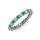 3 - Tiffany 2.40 mm Emerald and Lab Grown Diamond Eternity Band 