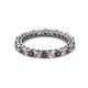 2 - Tiffany 2.40 mm Smoky Quartz and Lab Grown Diamond Eternity Band 