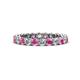 1 - Tiffany 2.80 mm Pink Sapphire and Lab Grown Diamond Eternity Band 