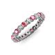 3 - Tiffany 2.80 mm Pink Tourmaline and Lab Grown Diamond Eternity Band 