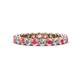1 - Tiffany 2.80 mm Pink Tourmaline and Lab Grown Diamond Eternity Band 