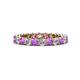 1 - Tiffany 2.80 mm Amethyst and Lab Grown Diamond Eternity Band 