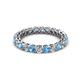 2 - Tiffany 2.80 mm Blue Topaz and Lab Grown Diamond Eternity Band 