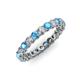 3 - Tiffany 2.80 mm Blue Topaz and Lab Grown Diamond Eternity Band 
